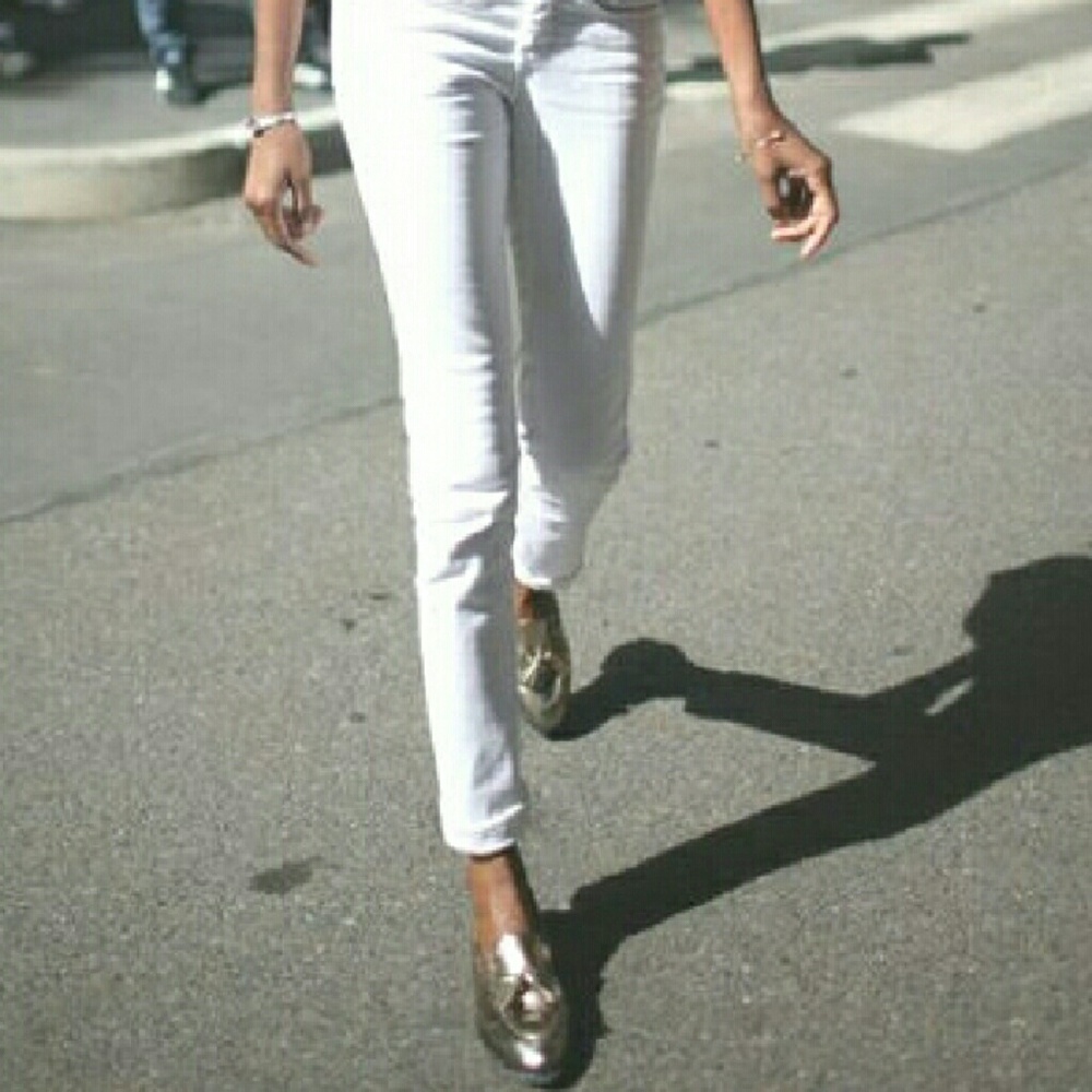 White Low Rise Jeans